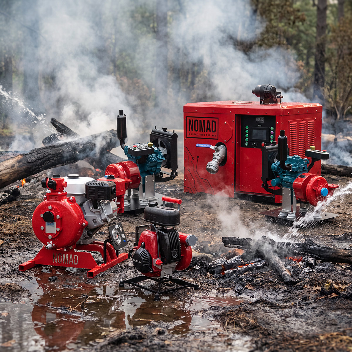 The NOMAD fire pump family: P1, P2, P5X, P5d and P5e modules
