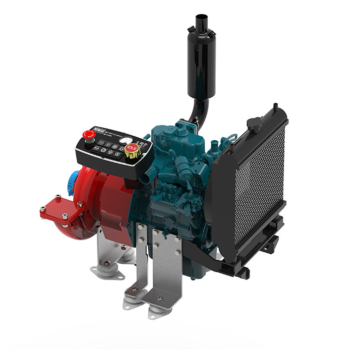 NOMAD P5d &ndash; three-quarter view from the pump end
